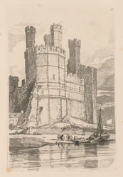 Studiebok: Platta 28, Caernarvon Castle, N. Wales