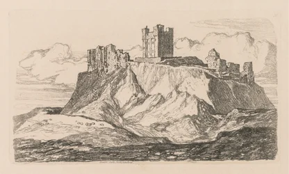 Studiebok: Platta 30, Bambro Castle, Northumberland, 1838
