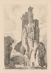 Liber Studiorum: Plate 34, Llanathony Abbey, Monmouthshire, 1838