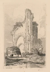 Liber Studiorum: Plate 35, Wenlock Priory, Salop, 1838.