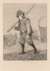 Liber Studiorum: Plate 46, Sketch after Teniers, 1838.