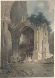 Den östra delen av Rievaulx Abbey, Yorkshire