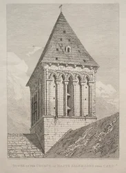 Tornet i kyrkan Haute Allemagne nära Caen