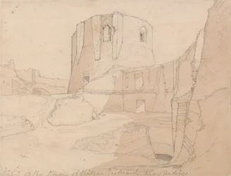 Utsikt över Donjon av Chateau Gaillard, nära Andelys, Normandie
