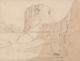 Utsikt över Donjon på Chateau Gaillard, nära Andelys, Normandie