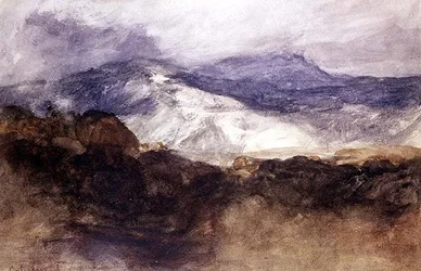 Welsh Mountains (akvarell på papper)