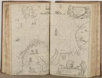 Ett diagram över havets kuster i Ryssland, Lappland, Finmarke, Nova Zemla och Grönland, 1671