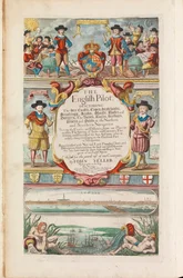 Den engelske lotsens första bok: beskrivning av den nordliga sjöfarten, ca 1671 (papper)