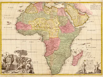 Afrika, från Modern Geography, c.1725