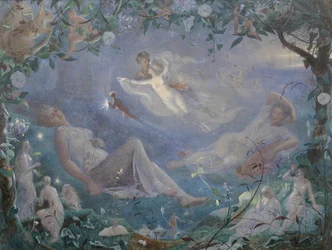 Scen från En midsommarnattsdröm, 1873.