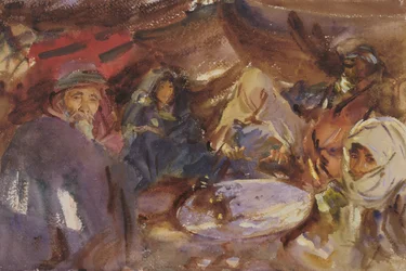 Arabiska zigenare i ett tält, 1905-06