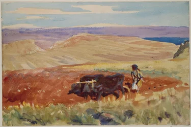 Galileens kullar, ca 1905-06 (akvarell)