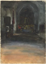 Spanska kyrkans interiör, ca. 1880.