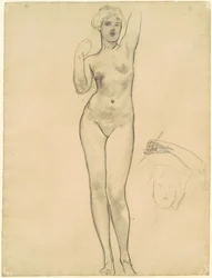 Studier av Afrodite för Afrodite och Eros, 1919-1920.