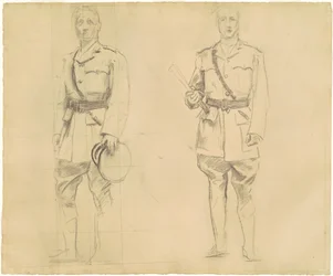 Studier av generalerna Plumer och Haig för generalofficerare från första världskriget [recto], 1920-1922.