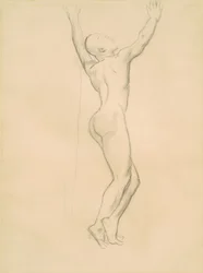 Studie för Apollo och Daphne, ca. 1918.
