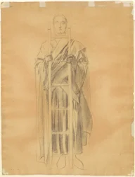 Study for Dogma of the Redemption: Frieze of Angels [verso], 1895-1903.