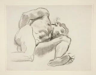 Studie för Prometheus, rondel, Rotunda, Museum of Fine Arts Boston