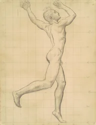 Studie av Apollo för Apollo och Daphne, ca. 1918.