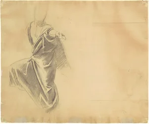 Studie av draperi [verso]