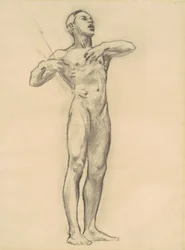 Studie av Orpheus för klassisk och romantisk konst, ca. 1921.