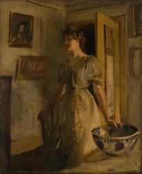 Den blå skålen, ca 1885-89 (olja på pannå)