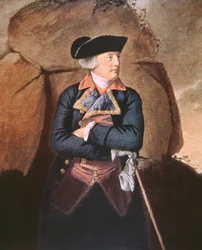 Amiral Richard Howe (färg litho)