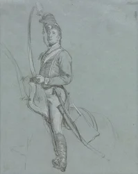 En husarofficer till häst, 1812.
