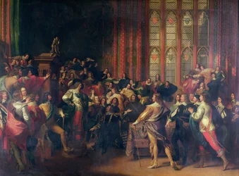Karl I (1600-49) kräver 1642 ut de fem ledamöterna i underhuset