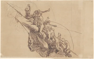 Studie för "The Defeat of the Floating Batteries at Gibraltar"