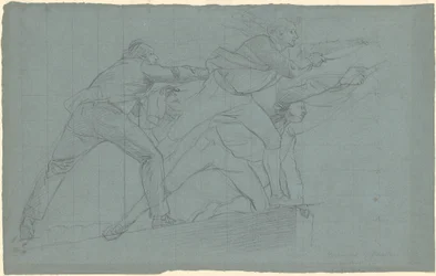 Studie för "The Defeat of the Floating Batteries at Gibraltar"