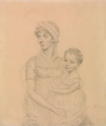 Lady Wigram med sin späda son, William Pitt Wigram