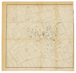 En karta från "On the Mode of Communication of Cholera", 1855