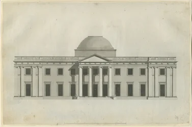Chillington Hall: ritning med penna och tvätt, nd [1780-talet] (ritning)
