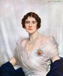 Kröningsporträtt av drottning Elizabeth, drottningmodern, år 1937