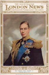 Porträtt av kung George VI (1895-1952) från "The Illustrated London News", 15 maj 1937