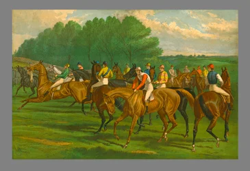 En falsk start - Derby, 1883.