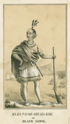 Ma Ka-Tai-Me-She-Kia-Kiak eller Black Hawk, 1840