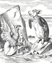 Alice, Mock Turtle and the Gryphon från Alice