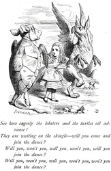 Alice, Mock Turtle and the Gryphon från Alice