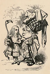 Alice bär storken och pratade med hertiginnan, 1889