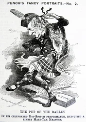 Politisk satir föreställande William Ewart Gladstone