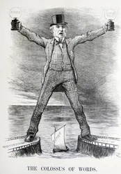 Politisk satir föreställande William Ewart Gladstone och Benjamin Disraeli