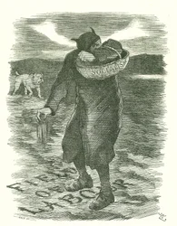 Sådd ogräs: Rädsla för att socialismen spred sig bland den brittiska arbetskraften. John Tenniel tecknad från Punch, London, 27 februari 1886.
