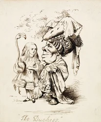 The Duchess, ca 1865 (penna och brunt bläck)