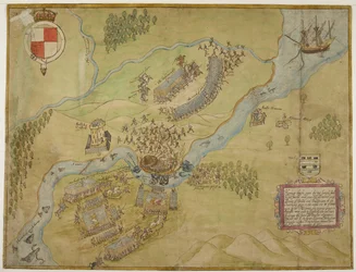 Bomull Augustus I ii 38, Färgteckning av slaget vid Ballyshannon