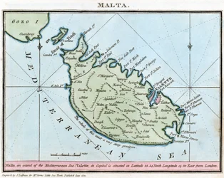 Karta över Malta