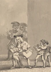 Hogarth har blivit följt av Barry och en vän fångades när han backade en pojke för att kämpa målmedvetet för att fånga hans rädda ansikte