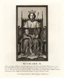 Kung Richard II av England, från en originalbild som hängdes i Choir of St Peter