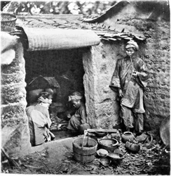 Kina, en enkel familj, ca 1870 (foto)